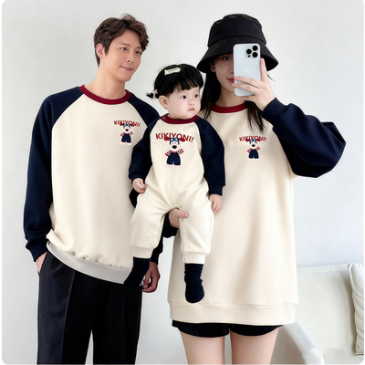 2025新款亲子装卫衣全家服