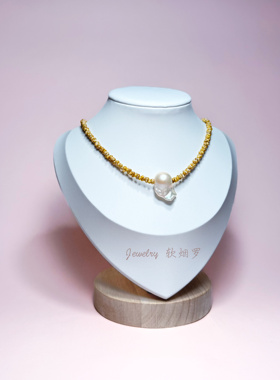 天然淡水珍珠项链巴洛克锁骨链