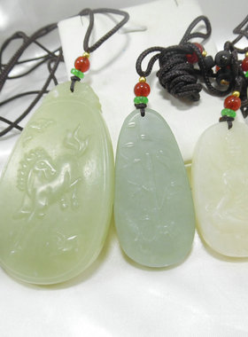 原创设计天然石和田玉可调节长短
