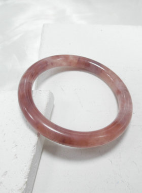 女士金丝玉水墨画手镯甜美有意境