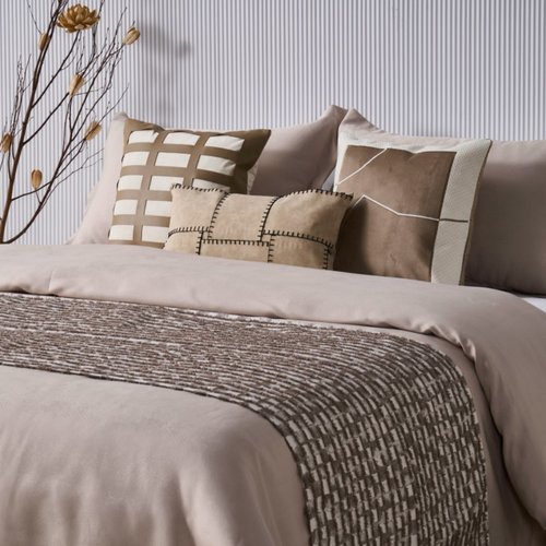 样板间展厅卡其色高端床品