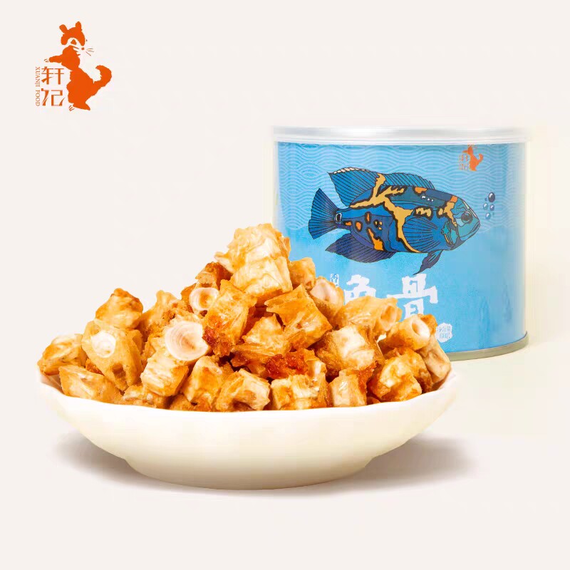 鱼骨轩记香酥鱼骨60g罐导游车售旅游同款