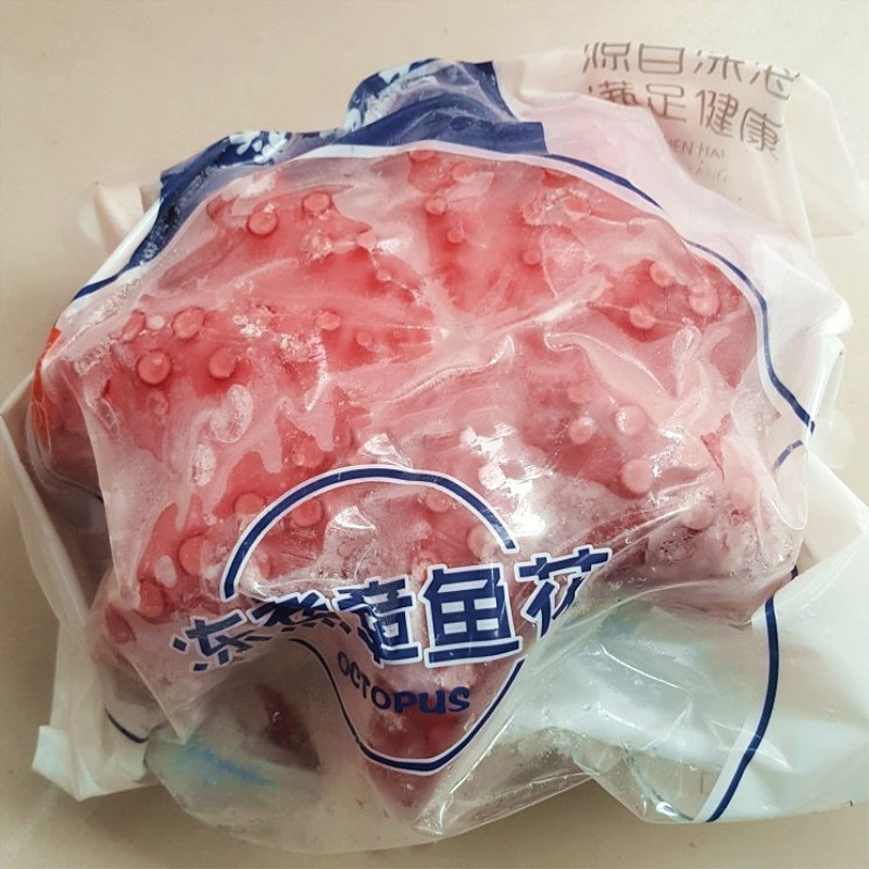 熟冻大八爪鱼 冻煮章鱼花熟冻大章鱼日本料理刺身整只带冰衣约5斤