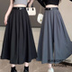 女夏款 小个子西装 2024新款 裙裤 爆款 高腰百褶八分阔腿裤 裤 裙二合一