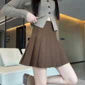 百褶裙女秋冬2026新款 胖mm短裙显瘦a字小个子jk半身 高腰松紧大码