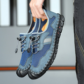 防滑软底运动鞋 男户外休闲鞋 青春潮流 透气网面鞋 夏季