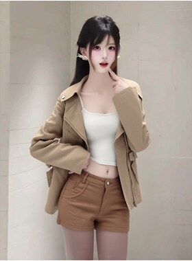 kubiliv徐睿知 复古收腰高级感卡其色风衣女高智御姐时髦外套