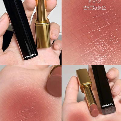 现货魅力黑金细管精油口红亮泽气色断光口红滋润显白显嫩 812奶茶