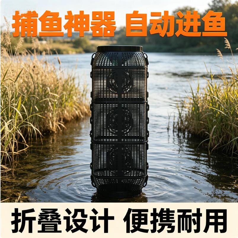精品新款塑料大号捕鱼虾笼诱饵笼