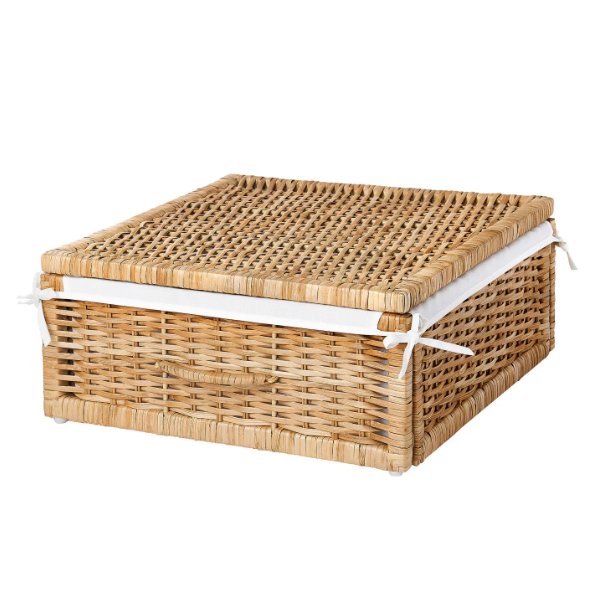IKEA宜家 托克宁 篮筐收纳整理箱手工制作储物藤条50x43x19cm特价