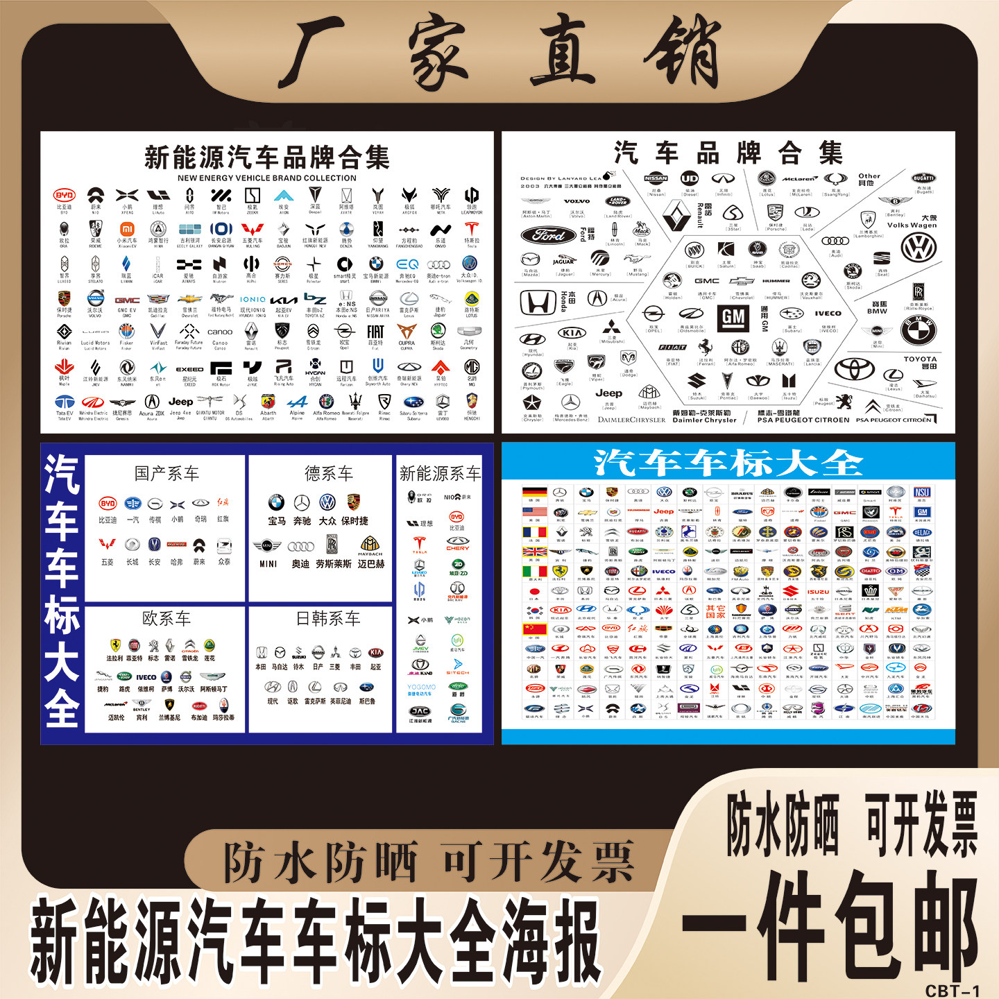新能源车标志LOGO贴纸海报