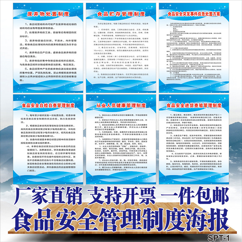 食品安全管理挂画 食品卫生宣传海报挂图 社区学校食堂健康宣传画