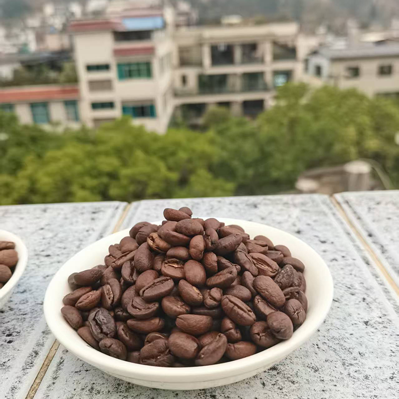 云南咖啡豆临沧云县咖啡豆意式拿铁袋装阿拉比卡咖啡熟豆深烘豆