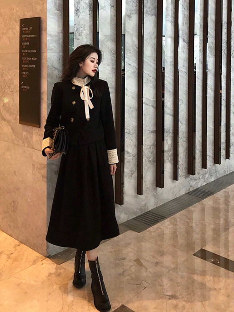 대만 새 여장 가볍고 성숙한 스타일 외국 스타일 부드러운 스타일 여성 투피스 양복 한국 스타일 가을 겨울