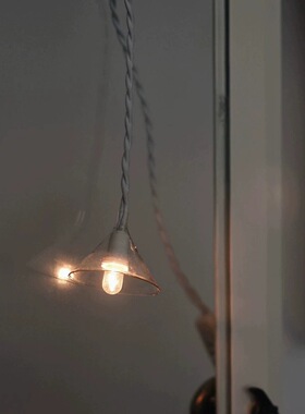 日本古道具氛围美学工业美式复古玻璃vintage黄铜吧台玄关小吊灯