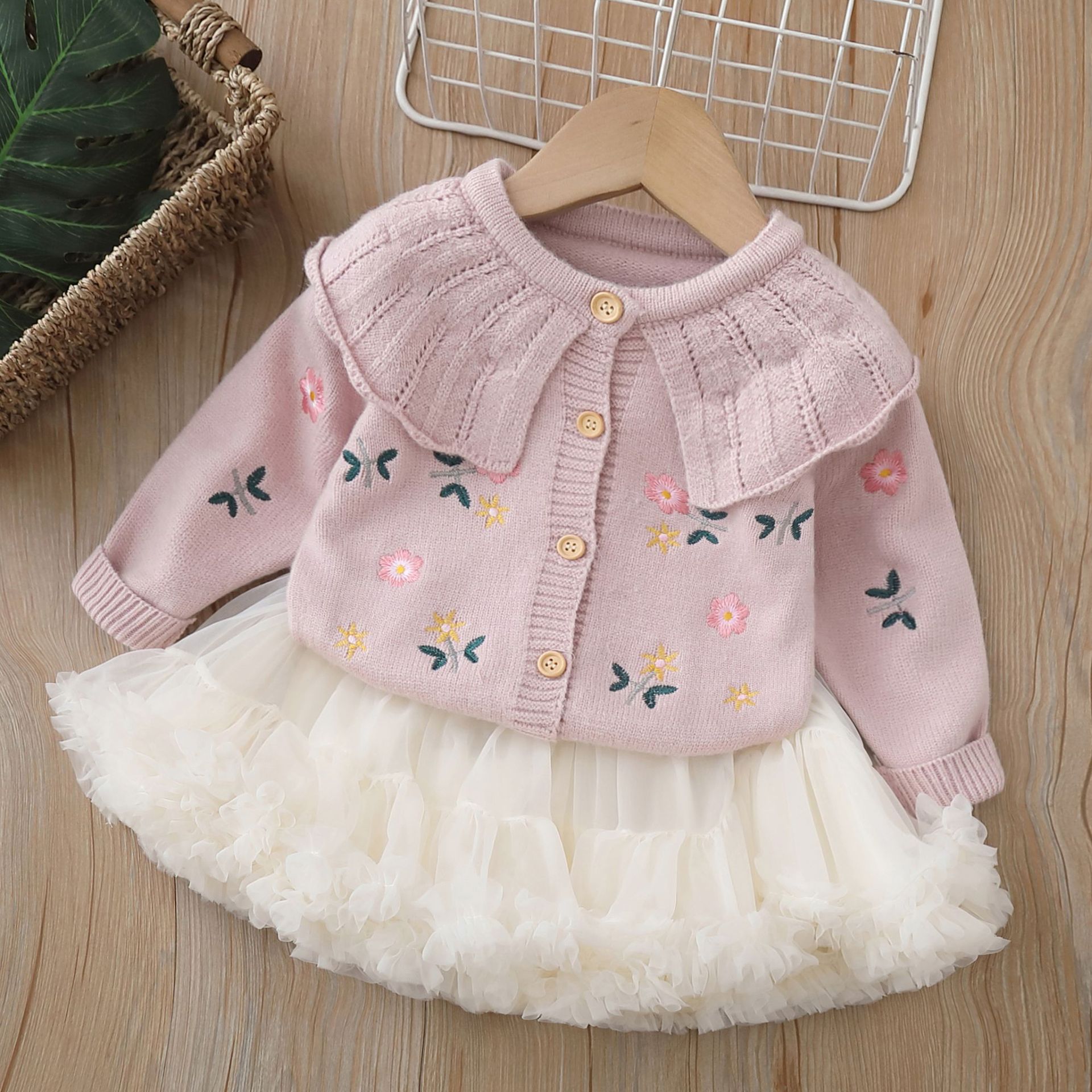 女童外套毛衣2025春秋新款