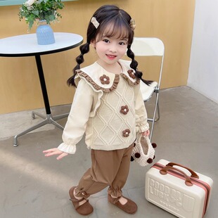 女童马甲春秋款2025新款儿童洋气时髦背心宝宝外穿坎肩毛衣马夹潮