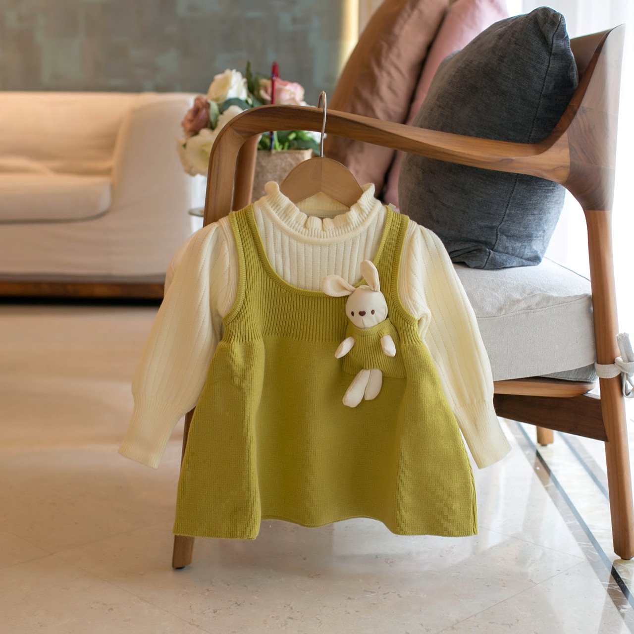 女童毛衣连衣裙子2025秋冬季新款123456岁女宝宝针织洋气公主裙