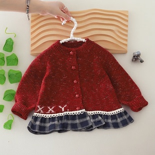 女童针织衫毛衣2025秋冬装新款儿童开衫外套秋款韩版洋气小童上衣