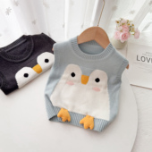 儿童中小童毛衣背心 秋装 男宝宝针织衫 马甲男女童坎肩卡通外穿新款