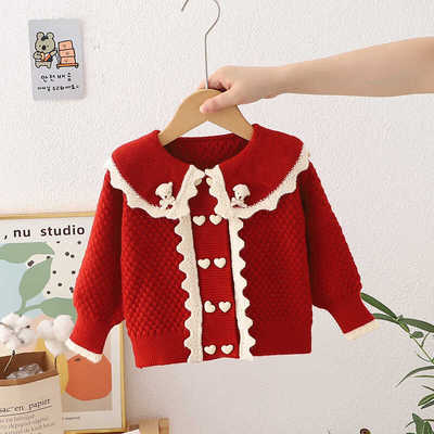 婴幼儿外套毛衣开衫新款洋气