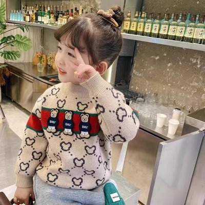 小童2024新款冬装儿童打底针织衫