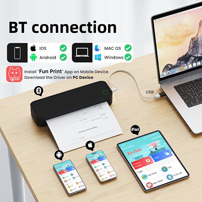A4 Thermal Bluetooth Student Exam Paper Error File Printer