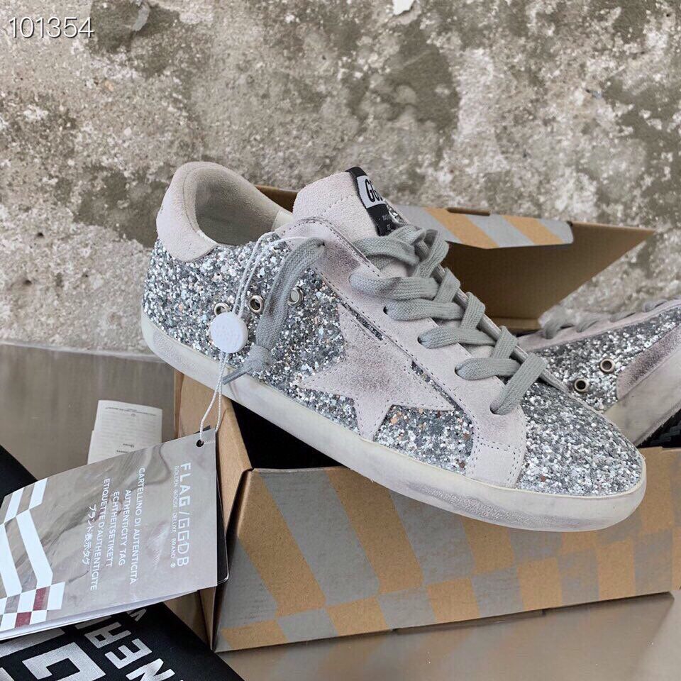 新款星星脏脏鞋小脏鞋女鞋银色亮片做旧板鞋内增高休闲鞋时尚百搭