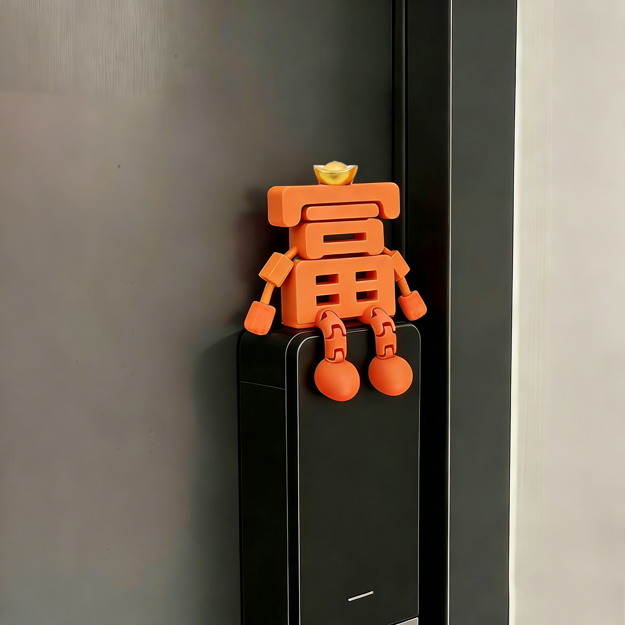 立体福字摆件新年智能门锁装饰2026马年氛围感客厅3D打印乔迁摆件,家居饰品,门贴,淘宝优惠券,粉丝福利购,淘宝优惠卷