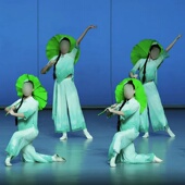 舞蹈演出表演服装 儿童古典舞群舞同款 专业定制 荷叶翩翩