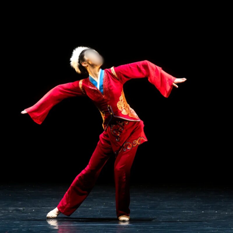 女子民族民间舞独舞《雁不回》同款舞蹈演出表演服专业定制