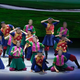 蒙古舞《永远的乌兰牧骑》民族舞群舞同款舞蹈演出表演服专业定制