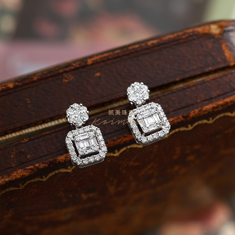 凯美钻石耳钉凯美珠宝
