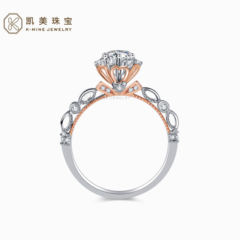 13年实体店钻戒定制培育钻天然钻双证书1克拉2ct50分圆钻结婚戒指