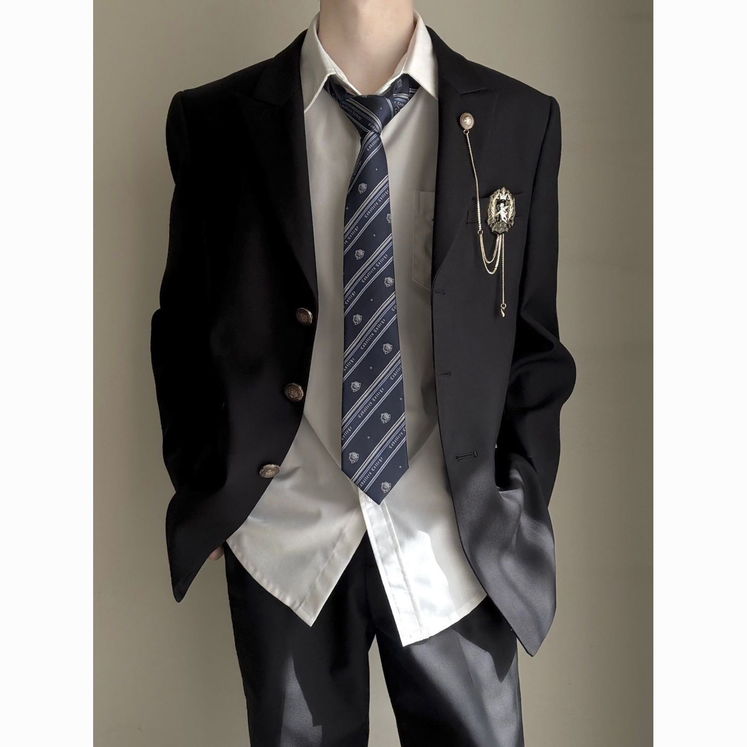 日系dk制服男春秋季西装外套情侣高级感潮牌学院风套装jk西服全套