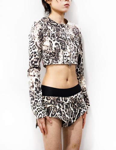 MOWALOLA x KSUBI MOWA CROPPED JACKET女款豹纹短款夹克