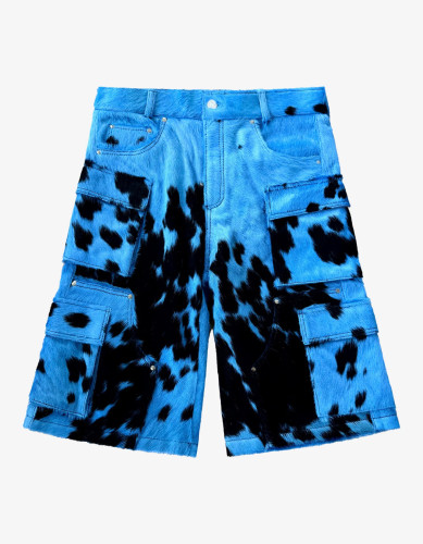 Nyrva Flared Cowhide Shorts 牛皮短裤