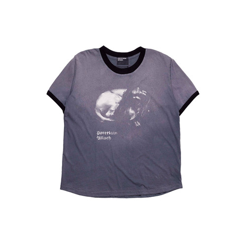 ENFANTS RICHES DÉPRIMÉS PORCELAIN DOG PATCH RINGER T-SHIRT