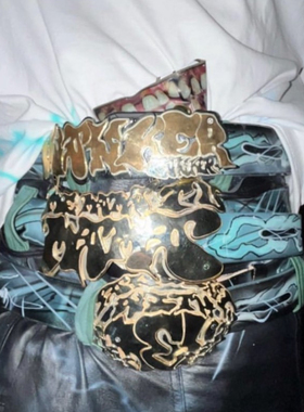 Travis Scott 同款Arlette Buckle Belt手工金属腰带