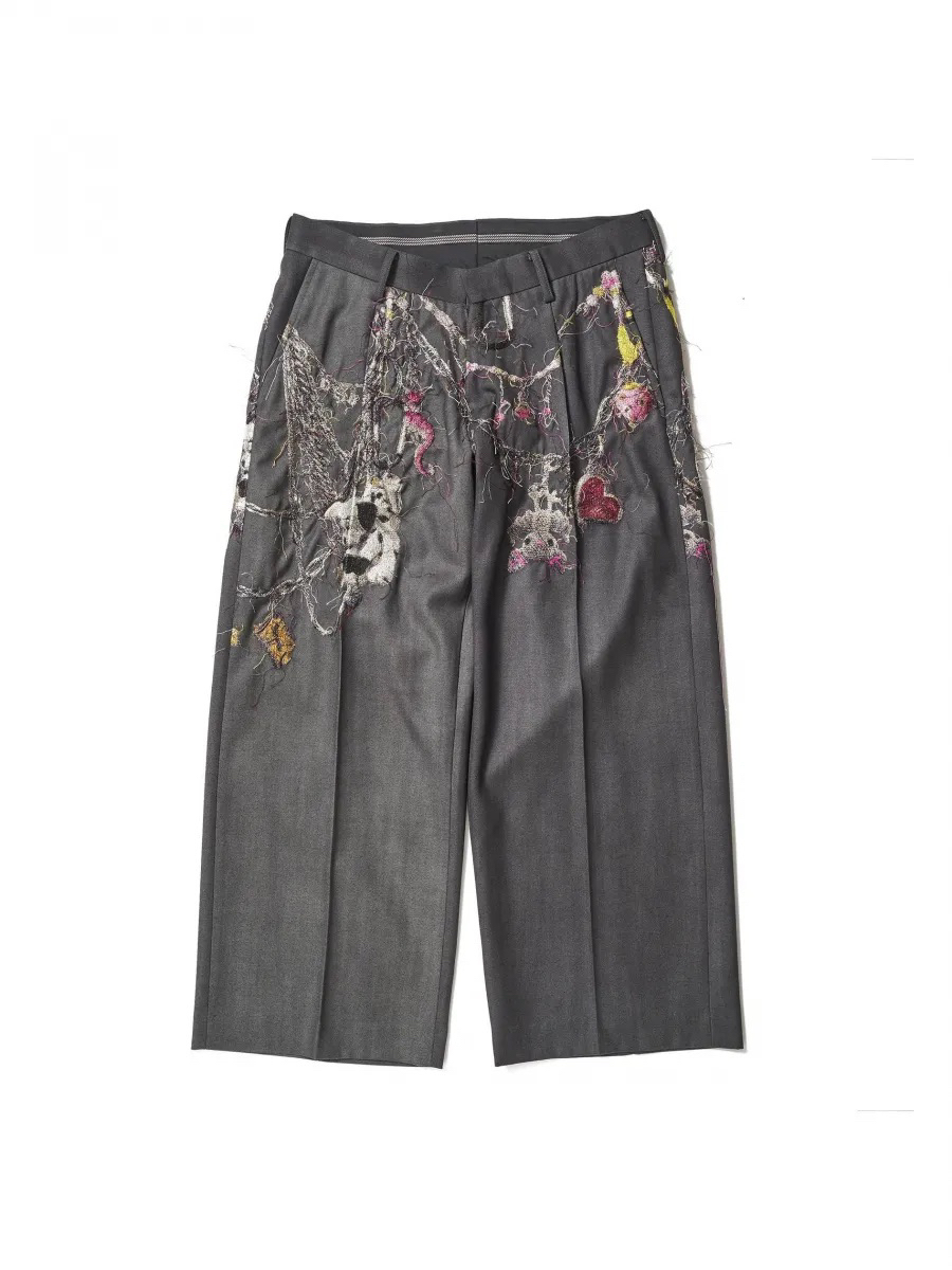 doublet EMBROIDERED CHAIN TAILORED TROUSERS刺绣西装长裤