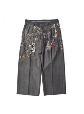 doublet EMBROIDERED CHAIN TAILORED TROUSERS刺绣西装长裤