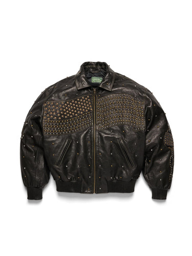 DENIM TEARS 26SS LIBERTAS STUDDED LEATHER JACKET皮夹克