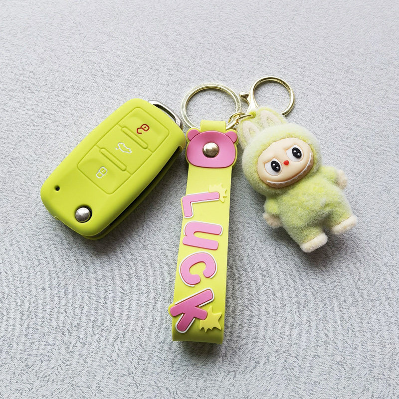 适用大众钥匙套速腾朗逸高尔夫7途观L汽车改装宝来扣polo女包可爱