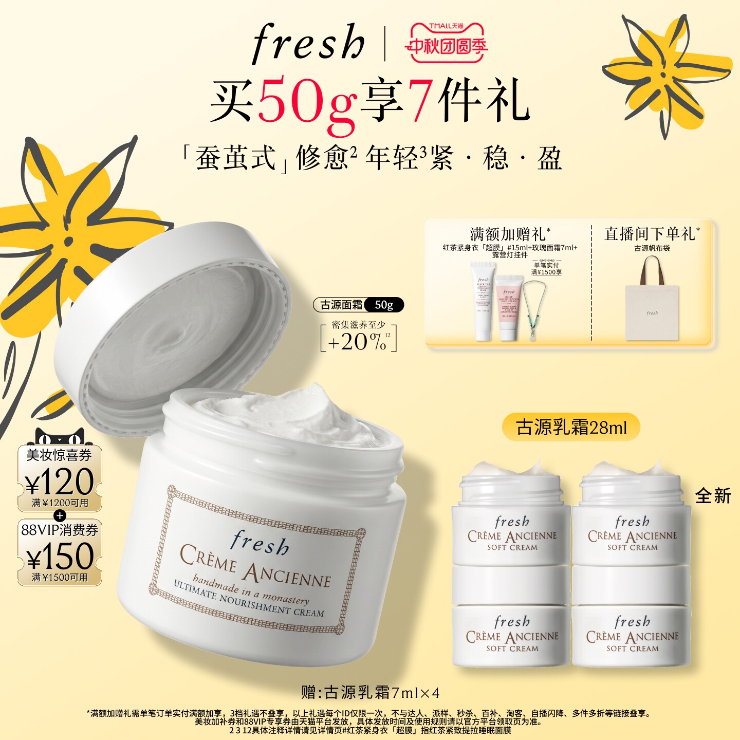 【顺丰速达】Fresh馥蕾诗古源密集滋养面霜 修女面霜 保湿修护图片