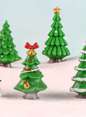 盆栽摄影欧式风雪景配饰圣诞树