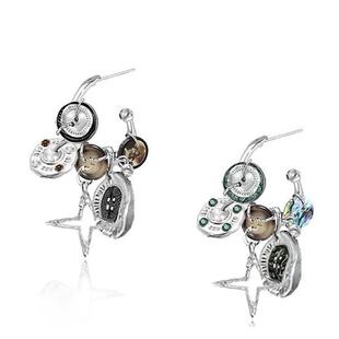 原创设计甜酷朋克金属星星钮扣耳饰轻奢嘻哈覆古夸张耳环