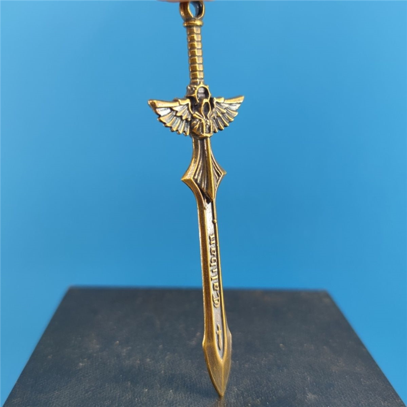 Starforged星辰铸造 战锤40K 周边黑暗天使卡利班之剑 黄铜钥匙扣