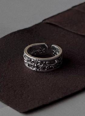 霸气 宫廷风 可调节开口戒指