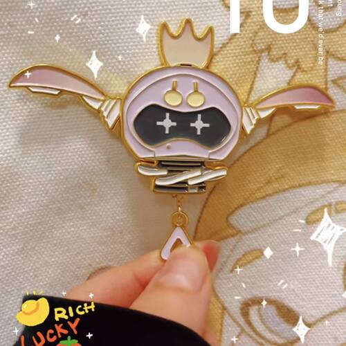 喷射战士3:可以动的小姬金属徽章动漫游戏周边可爱滴胶扣针配饰