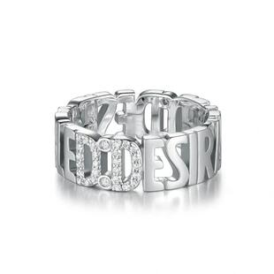 王鹤棣D.Desirable Eternal锆石戒指独特潮酷新款应援周边食戒指